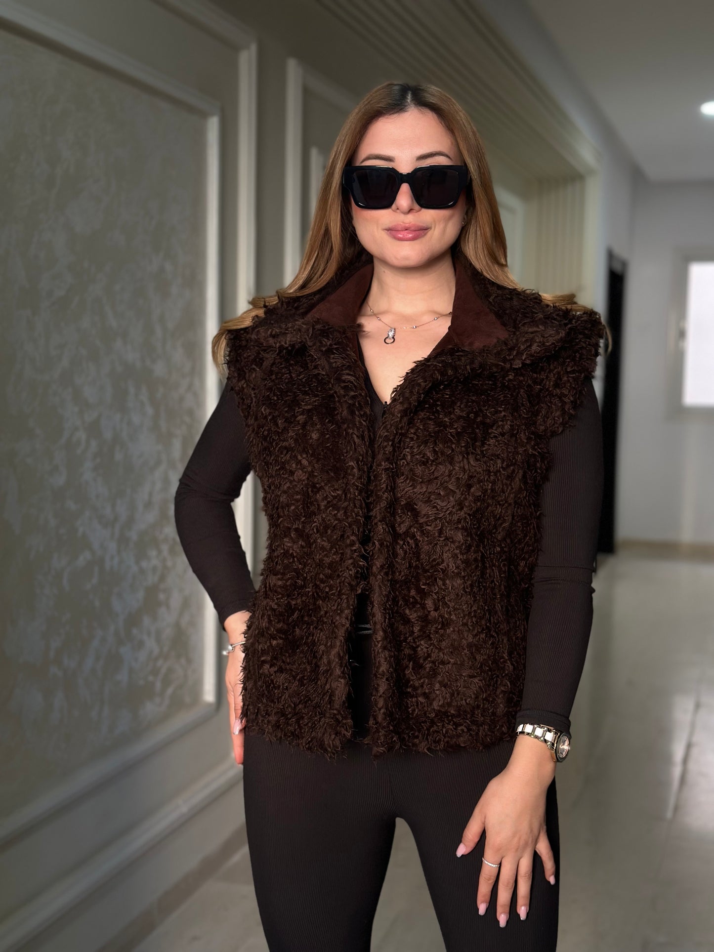 Veste sans manche double face