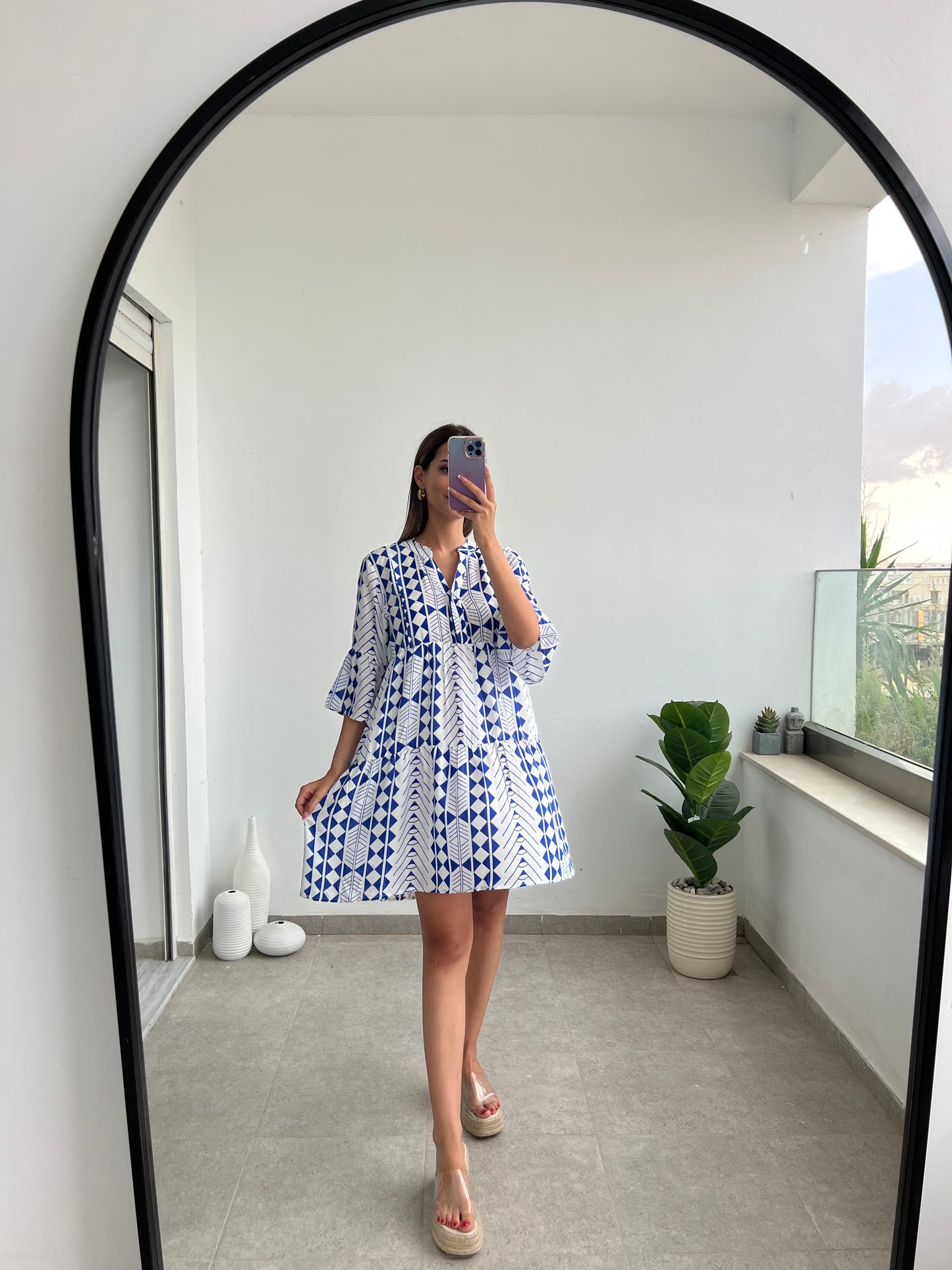 Robe gitane courte imprimé