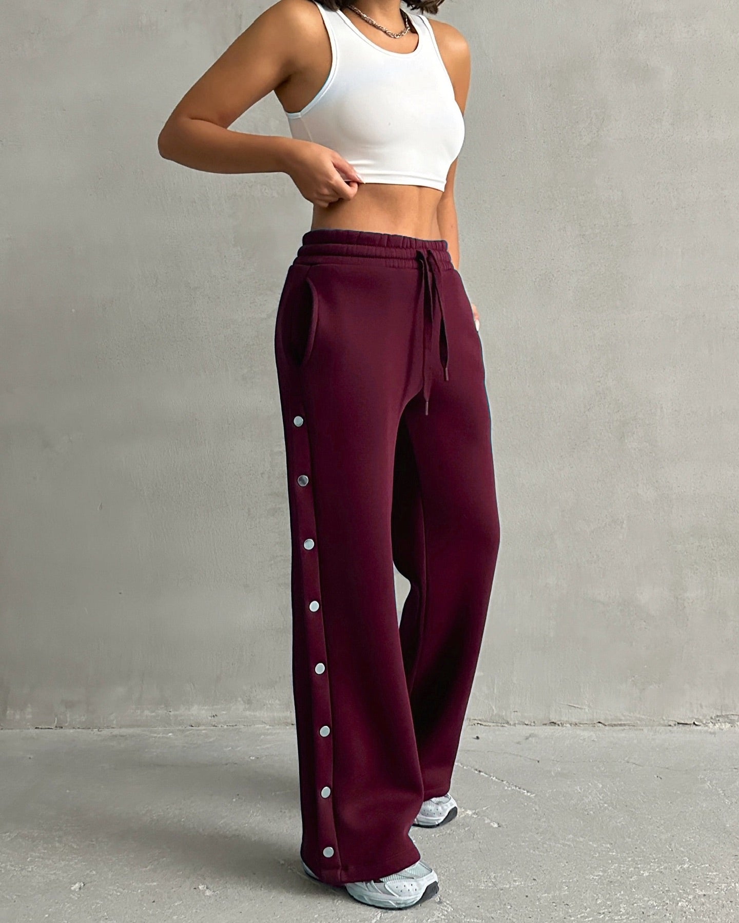 Pantalon avec boutons pression