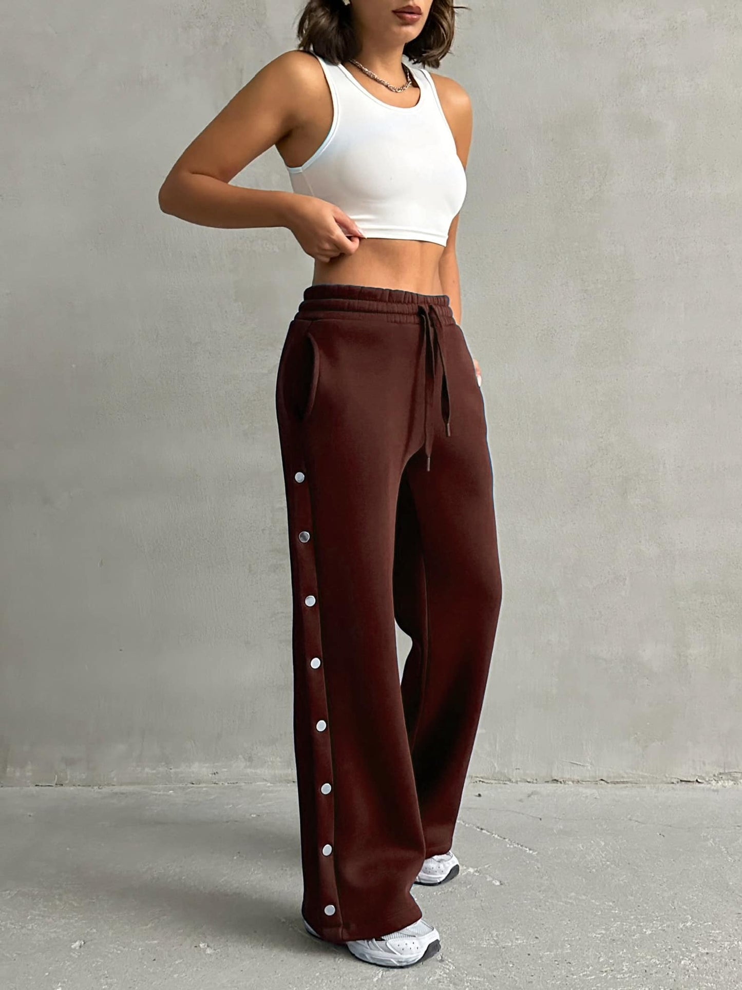 Pantalon avec boutons pression