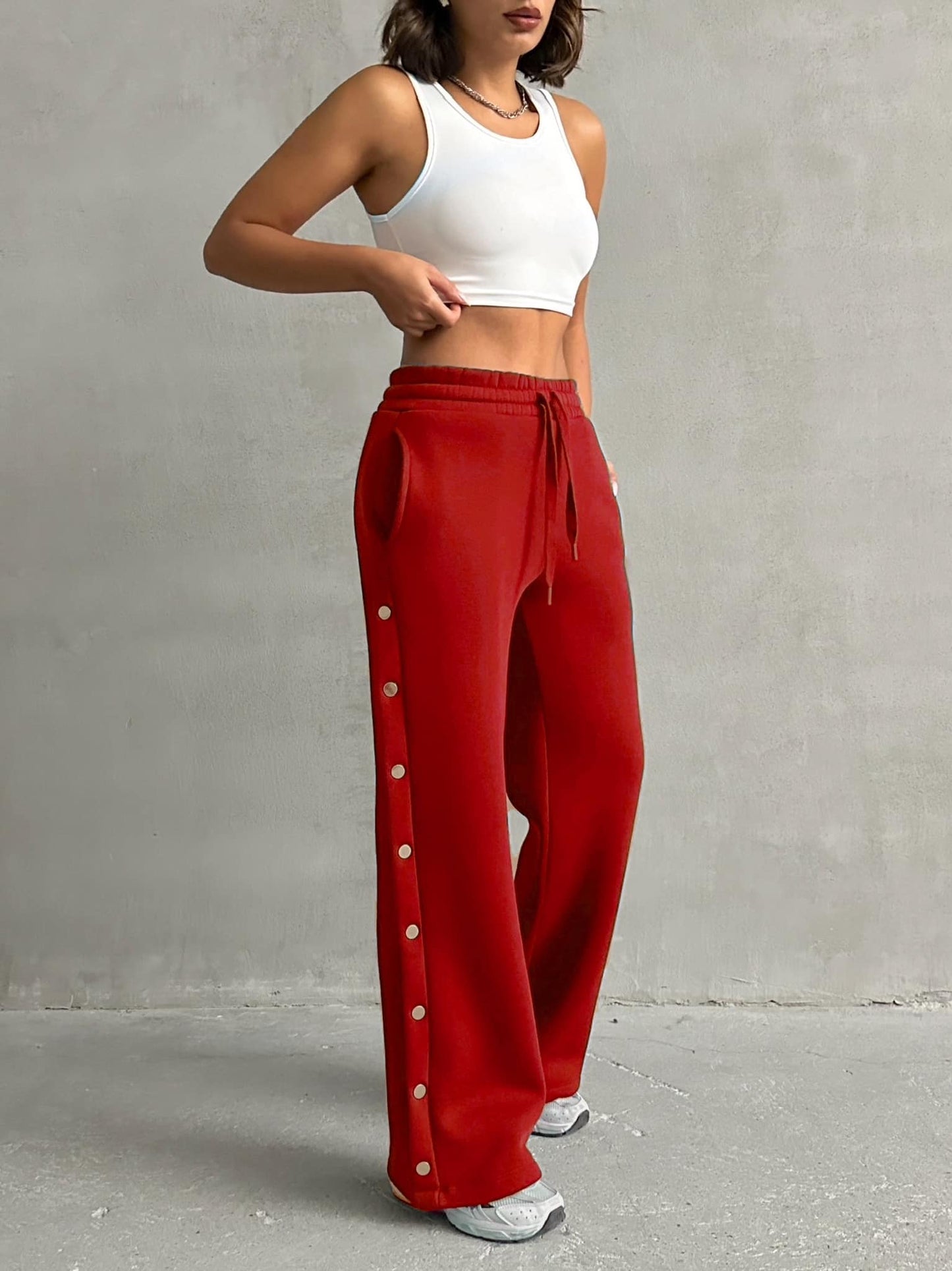 Pantalon avec boutons pression