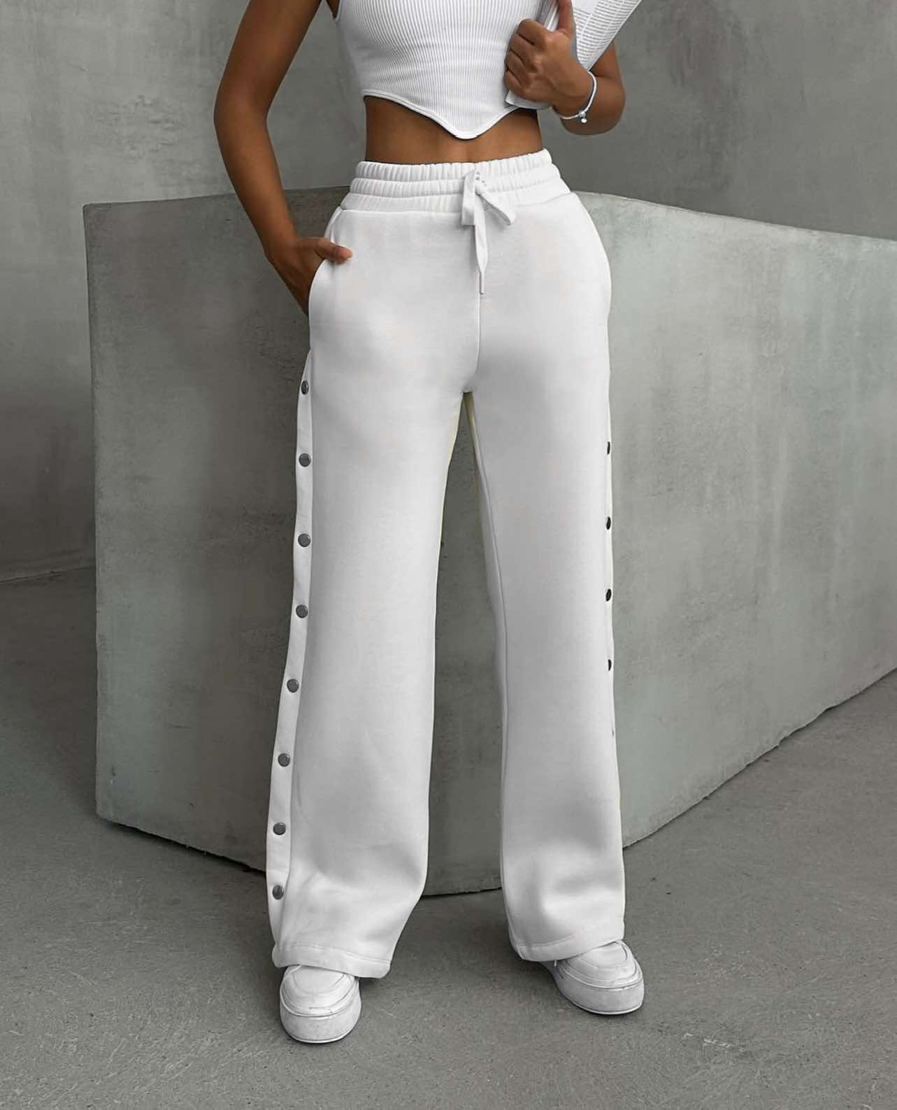 Pantalon avec boutons pression