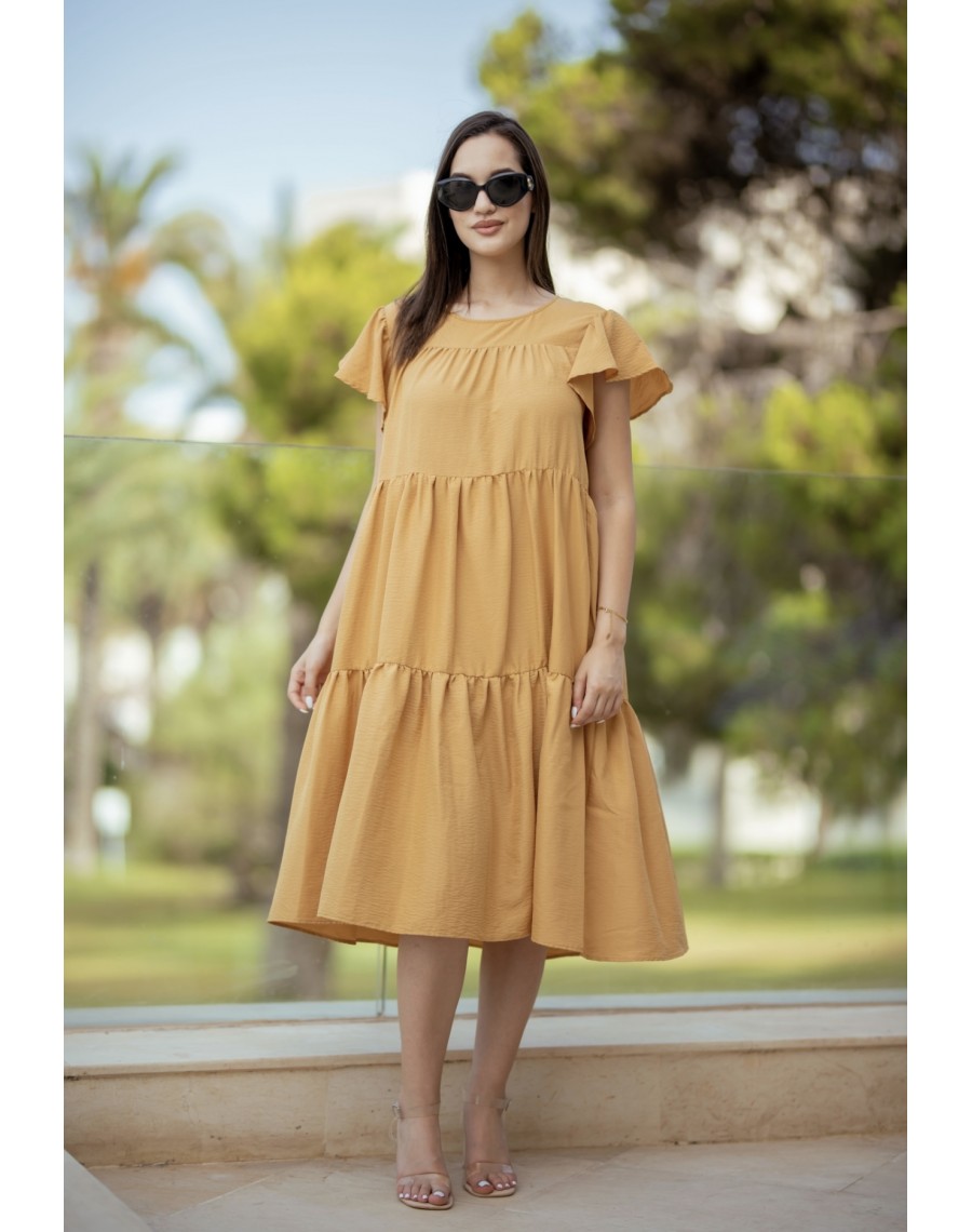 Robe d'été en crêpe froissé