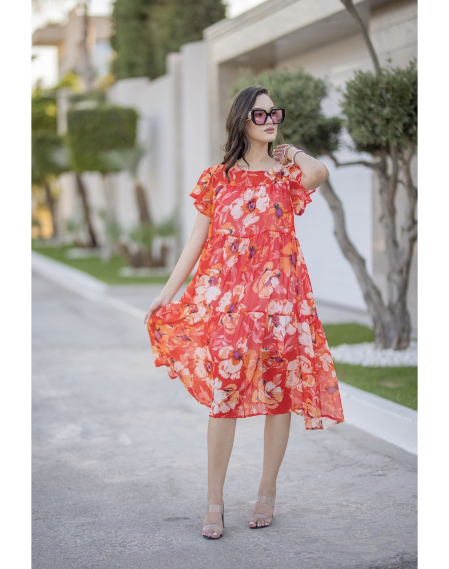 Robe d'été en viscose imprimé