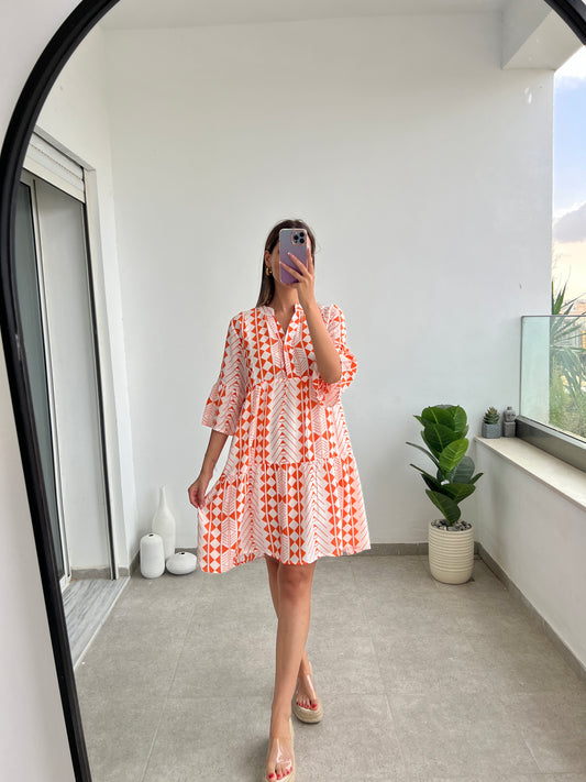 Robe gitane courte imprimé