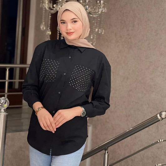 Chemise poche à clous
